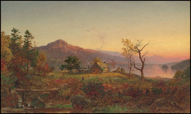Jasper Francis Cropsey Fisherman's House Greenwood Lake New Jersey